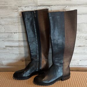 Circus by Sam Edelman Leather Black and Brown Women's Knee-High Boots